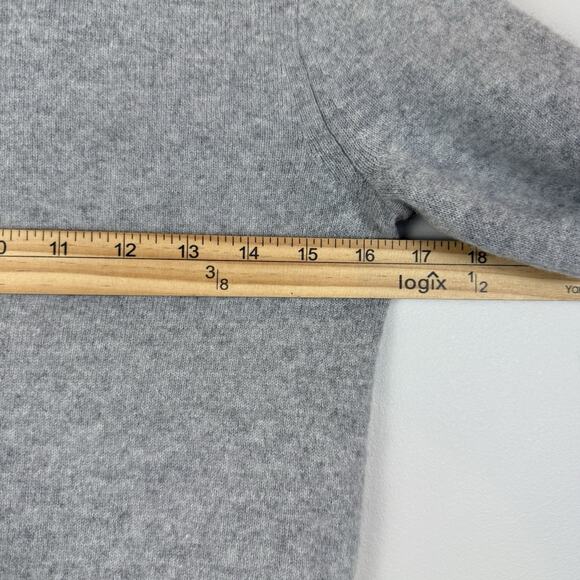 J.Crew 100% Cashmere Sweater Womens Small Gray Classic Crewneck Quiet Luxury - Picture 5 of 6
